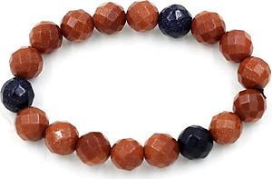 Vòng tay chuỗi hạt kim sa cắt giác 10 ly MS131