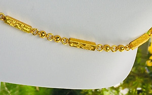 Bộ Dây chuyền Rồng Mạ Vàng 18k, Dài 45cm, Kèm Túi Nhung đựng trang sức.