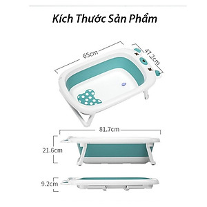 Thau Tắm/ Chậu Tắm Gấp Gọn Cho Bé Tiện Dụng, Giá Rẻ-Tặng Kèm Nệm Tắm