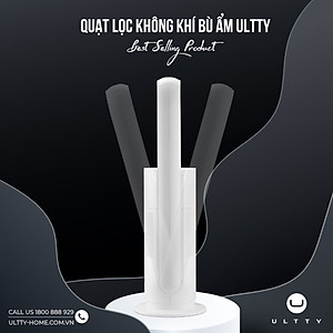 Máy Lọc Không Khí Bù Ẩm ULTTY SKJ-CR022 Dạng Quạt, Diệt Khuẩn Bằng Tia UV, Chế Độ Làm Mát 9 Cấp, Bộ Lọc HEPA H13 Loại Bỏ 99,97% Bụi Mịn, Vi Khuẩn, Virut, Bù Ẩm 3 Cấp - Hàng Chính Hãng