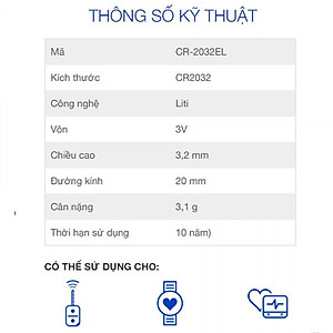 Pin CR2032 Nhật Bản Hàng Cao Cấp 3V Date 2032