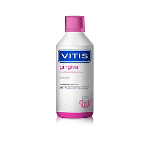 Bộ chăm sóc răng miệng dành cho nướu nhạy cảm Vitis Gingival Mixed Pack (Nước súc miệng 500ml, kem đánh răng 100ml và bàn chảil, dùng được cho phụ nữ mang thai, cho con bú)
