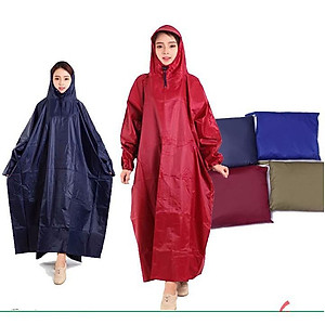 Áo Mưa Vải Dù Cánh Dơi Xẻ Tà Cao Cấp