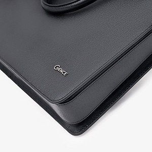 Túi Xách Cặp Da Nam Công Sở GENCE CGL08 Chất Liệu Da Bò Khóa Số Cao Cấp Màu Đen