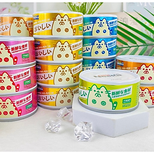 Pate Lon Dạng Soup Thịt Cho Mèo Neeka Nhiều Vị Ngẫu Nhiên Lon 80g