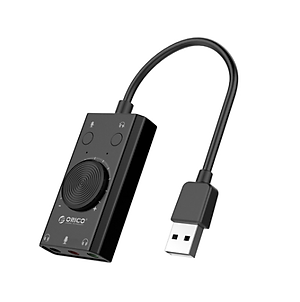 Bộ Chuyển Đổi Card Âm Thanh USB 2.0 ORICO-SC2-BK-BP  Sang Mic + Loa - Hàng chính hãng