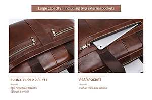 Túi xách nam da bò thật - túi xách nam da bò thật cao cấp ( 15,6")