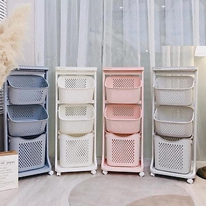 Kệ Nhựa Để Đồ Đa Năng 3 Tầng Có Bánh Xe Việt Nhật