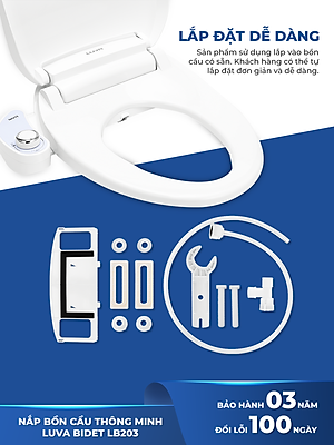 Nắp bồn cầu thông minh LUVA BIDET - LB203