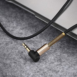 Cáp âm thanh 2 đầu Jack 3.5mm ( 1 đầu vuông góc) Hoco UPA02 - Hàng chính hãng