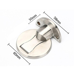 Chặn Cửa Nam Châm Inox 304 Dạng Đế Mỏng Hình Bán Nguyệt