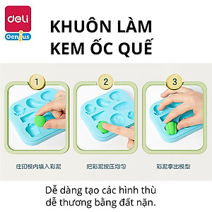 Đất Nặn Làm Bếp Làm Kem Mì Cùng Bé Khuôn Và Máy Thủ Công Deli - Đồ Chơi Giáo Dục Nhập Vai Thông Minh Cho Bé - 67801 67802 67805 YC