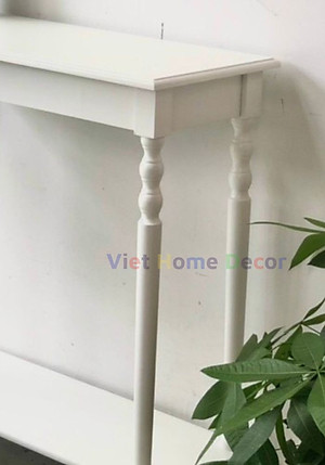 Bàn Console Trang Trí Chân Tiện Màu Trắng 9001 - Thương hiệu Viet Home Decor