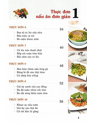 Sách Thực Đơn Nấu Ăn Đơn Giản - Tập 1