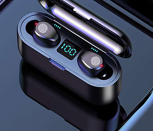 Tai Nghe Bluetooth True Wireless AMOI F9 Cảm Ứng Vân Tay, Nâng Cấp Dock Sạc có Led Báo Pin Kép - Hàng Nhập Khẩu