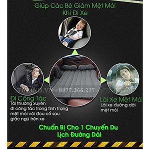 Đệm hơi ô tô cao cấp, tặng kèm bơm điện và 2 gối