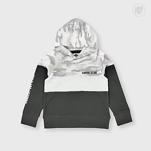 Bộ dài tay bé trai BIGFOX - MISS MEOW size đại, bộ thu đông cho bé phong cách Âu Mỹ phối 3 màu có mũ in SUPER STAR 11 - 38kg