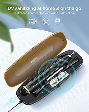 Bàn chải đánh răng điện Fairywill FW2056, phiên bản cao cấp nhất của Fairywill với dock khử khuẩn bằng tia UV