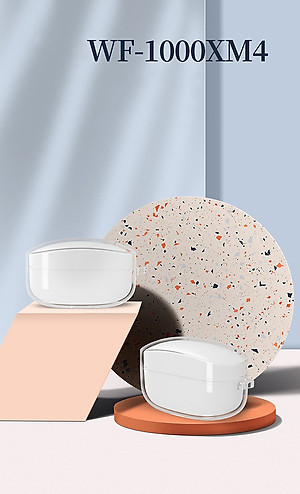 Case Silicon TPU Trong Suốt cho Sony WF-1000XM4 Kèm Móc Treo- Hàng chính Hãng