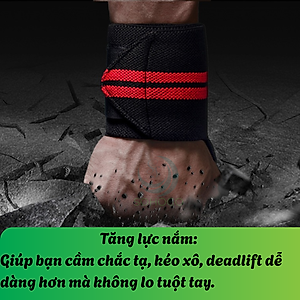 Bộ 2 Dây Quấn Cổ Tay Tập Gym Chống Trượt- Dây Hỗ Trợ Cổ Tay Khi Tập Tạ – Tập Lưng 2 Dây- Set 2 Đai Quấn Cổ Tay Chống Mỏi Khi Tập Thể Hình- Dây Quấn Tay Gym Tăng Lực Kéo – Bảo Vệ Cổ Tay 2 Cái– Co Giãn, Chống Trượt
