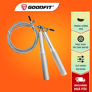 Dây nhảy lõi thép, dây nhảy thể dục, thể lực GoodFit chiều dài 3m, trục xoay 360 độ Goodfit GF901JR