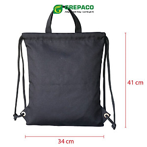 Balo Túi Dây Rút Grepaco Vải Dù Bố Canvas Cao Cấp Chống Thấm Nước Mềm Mịn Phong Cách Thời Trang Hàn Quốc Unisex Nam Nữ Đi Học, Chơi, Du Lịch - Hàng Chính Hãng