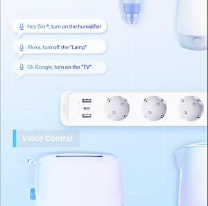Ổ cắm Wifi thông minh TP-Link Tapo P300 - Hẹn giờ, điều khiển từ xa, 3 ổ cắm độc lập, cổng sạc nhanh 18W, tương thích Homekit - Hàng chính hãng