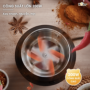 Máy Xay Bột Khô Đa Năng Bear Cà Phê, Hạt Tiêu, Ngũ Cốc Công Suất Lớn MDJ-A02G3 - Hàng Chính Hãng