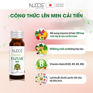 Nước detox enzyme hỗ trợ thải độc Nucos Detox Enzyme 10 chai x 30ml​