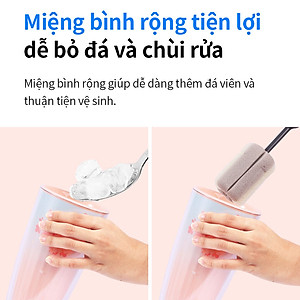 Ly nhựa 2 lớp Cherry Blossom Double wall Cold Cup LocknLock HAP522 - Kèm ống hút - Dung tích 750ml