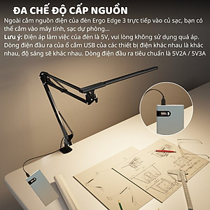 Đèn bàn học bảo vệ mắt DandiHome Ergo Edge chống cận để làm việc, học tập có thể kéo dài và gấp gọn - 3 phiên bản