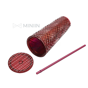Ly Kim Cương 2 Lớp Cách Nhiệt Cao Cấp, Ly Uống Nước Chất Liệu PP Cách Nhiệt 2-3h + Tặng Kèm Ống Hút, Túi Đựng - HÀNG CHÍNH HÃNG MINIIN