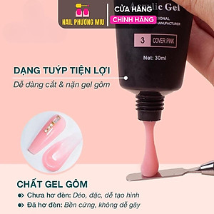 Gel Gôm VINIMAY Cao Cấp chai 30ml Màu Trong Suốt Và Cover Pink Làm Nail, Tuýp Gel Nối Móng Úp Nhanh, Bền Đẹp Dẻo, Đặc, Dễ Tạo Hình Women Nữ