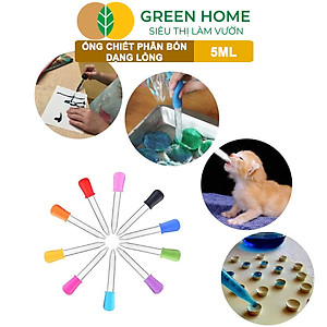 Ống Pipet GreenHome, 5ml, D15cm, Chiết Phân Bón Dạng Nước, Có Vạch Định Lượng, Đa Năng, Tiện Dụng