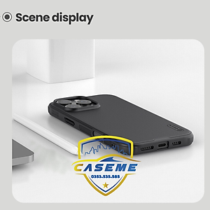 Ốp Lưng Dành Cho iPhone 16 Pro Nillkin Dạng Sần Viền Silicon - Hàng Chính Hãng