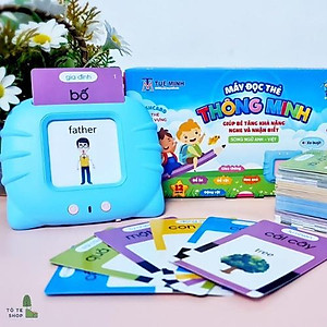 Máy đọc thẻ song ngữ tiếng Việt và tiếng Anh, máy đọc thẻ song ngữ gồm 112 thẻ, 225 thẻ, máy đọc thẻ Tuệ Minh