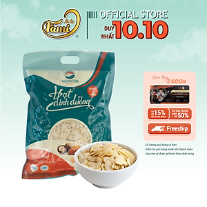 Hạnh nhân tươi cắt lát FAMINUTS bịch 1kg làm bánh, nấu chè khúc bạch