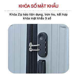 Vali du lịch kéo cao cấp Size 24inch- Chất lượng cao  KS-155 - Vàng hồng