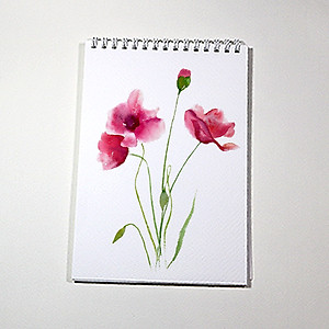 Sổ vẽ A4 vẽ màu nước và chì có vân sang giấy định lượng 260gsm nhập từ Ý, lên màu trong tự nhiên,15 tờ/cuốn MOW260 Green Art - Hàng chính hãng