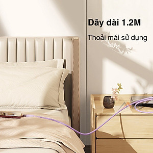 Dây sạc nhanh ip Rockspace Z21 chuẩn sạc nhanh dây dù dài 120cm siêu bền-Hàng chính hãng BH 12 tháng