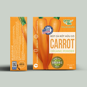 Bột Cà Rốt Hữu Cơ Mỹ OneLife (Hộp 50gr)