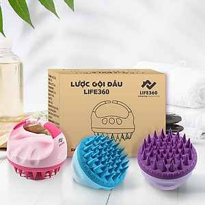 Lược gội đầu silicone Life360 LE-LGD22 - Massage da đầu, giảm ngứa, giảm gàu tăng cường tuần hoàn máu giảm gãy rụng tóc