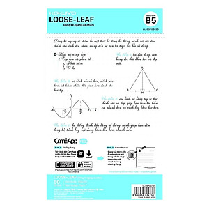 Túi Giấy Lỗ Campus Loose-Leaf Dòng Kẻ Ngang Có Chấm LL-BS70G-50 (50 Tờ)