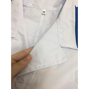 Bộ quần áo Blouse điều dưỡng nam nữ có viền xanh cho thực tập sinh - áo điều dưỡng, y tá có cầu vai xanh