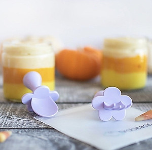 Grabease Bộ muỗng nĩa tập ăn cho bé - Tím