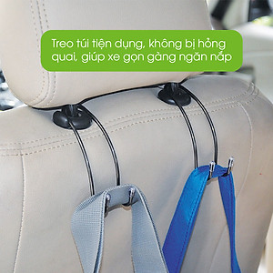 Móc treo đồ sau ghế ô tô chất liệu thép không han rỉ, cứng, chịu lực tốt TÂM LUÂN Chổi lau tẩm dầu - Hàng chính hãng