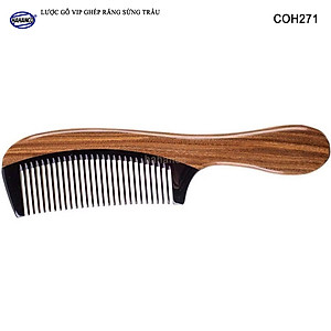 Lược Gỗ Thơm Ghép Răng Sừng Đen Cao Cấp HAHANCO (Đủ Mẫu) Kiểu Dáng Châu Âu- COH271