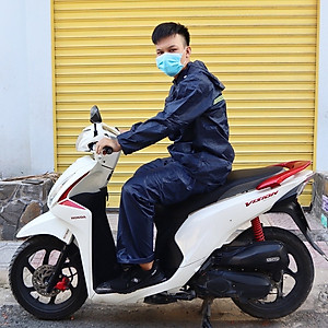 Áo mưa bộ vải dù cao cấp  có túi đựng , dày , nhỏ gọn tiện lợi siêu bền ,  chống thấm  dùng cho nam  và  nữ   size  2XL  dưới  65KG 