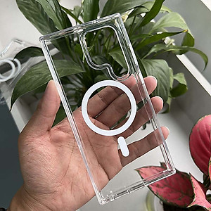 Ốp lưng cho Samsung Galaxy S23 Ultra trong suốt hỗ trợ sạc từ tính - hàng chính hãng