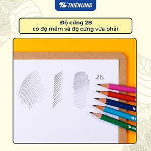 Hộp 10 cây Bút chì gỗ độ cứng 2B Thiên Long GP-01